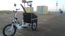 Nettoyage des accès avec tricycle électrique à Barcelone